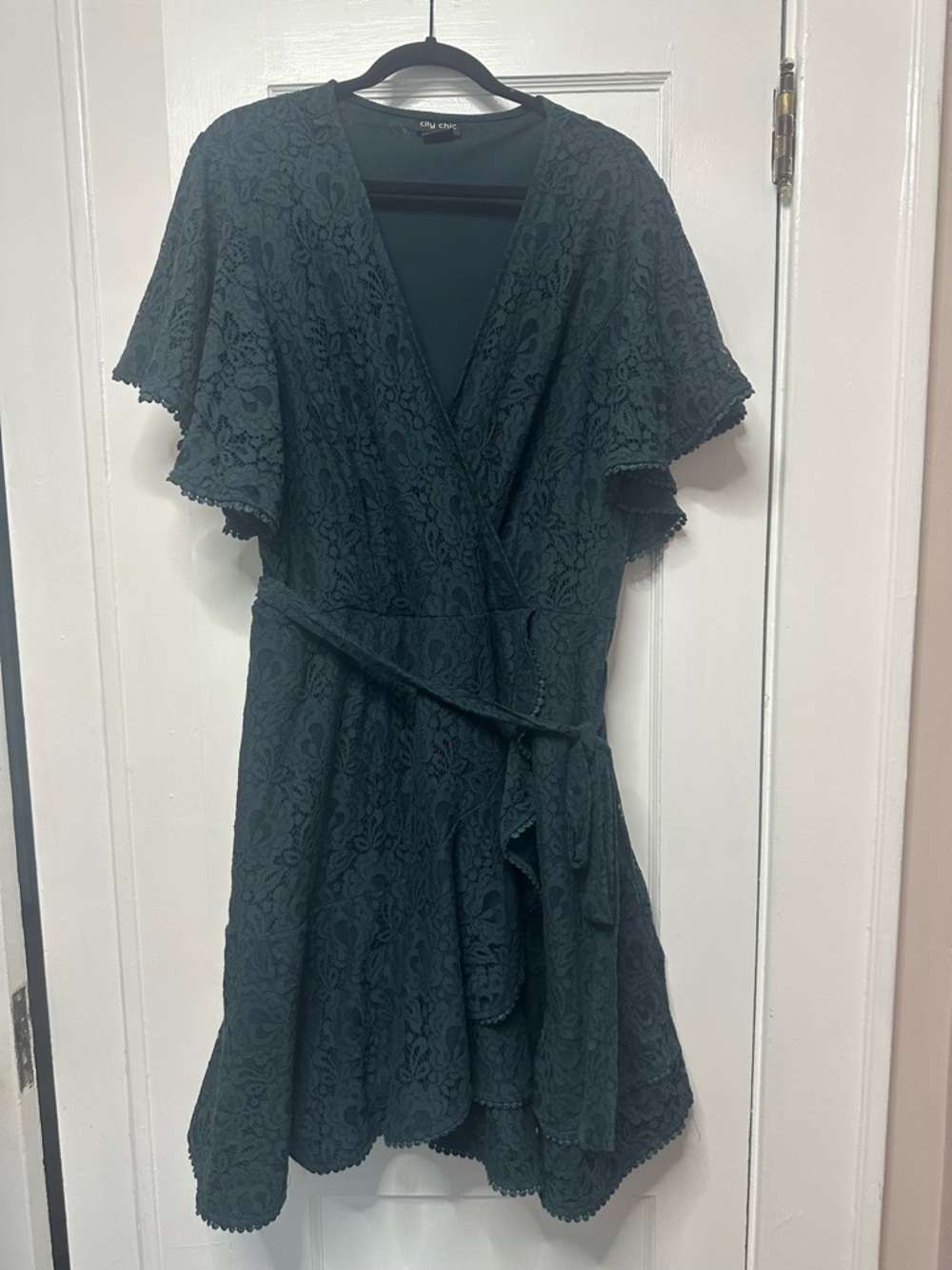 City Chic Green Lace Dress size 22